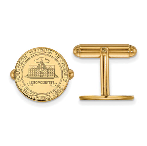 14ky Southern Illinois U Crest Cuff Links