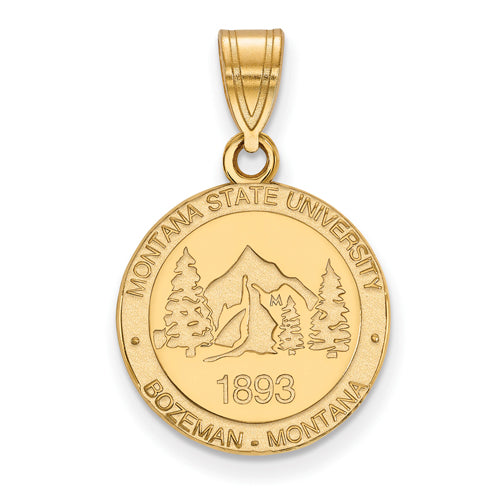 SS w/GP Montana State University Medium Crest Pendant