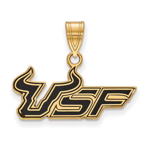 SS w/GP University of South Florida Med Enamel Pendant