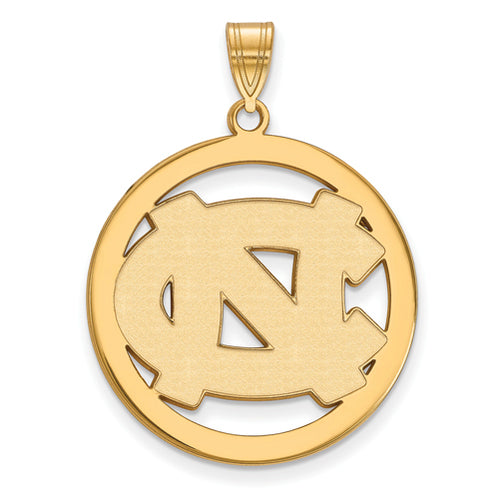 SS w/GP University of North Carolina XL Pendant in Circle