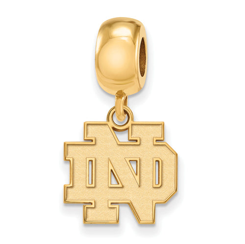 SS GP University of Notre Dame Bead Charm Small Dangle