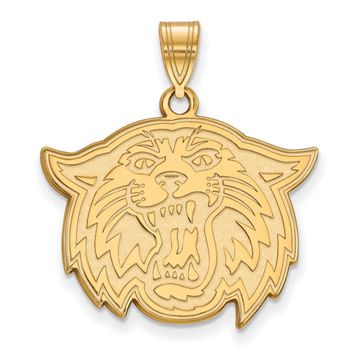 SS w/GP Villanova University Large Wildcat Pendant