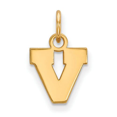 SS w/GP University of Virginia XS V Logo Pendant