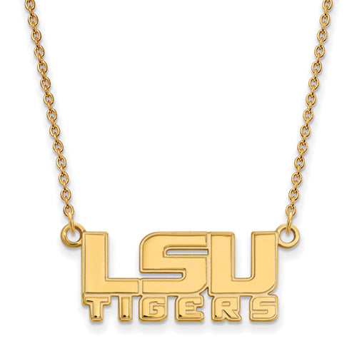 SS w/GP Louisiana State U Small LSU TIGERS Pendant w/Necklace