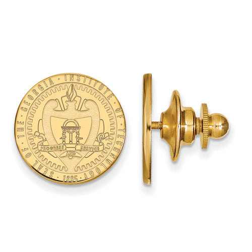 SS w/GP Georgia Institute of Technology Crest Lapel Pin