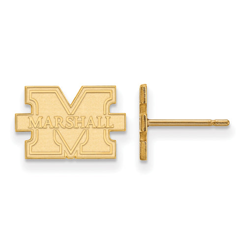SS GP Logo Art Marshall University XS Bar M Post Earrings