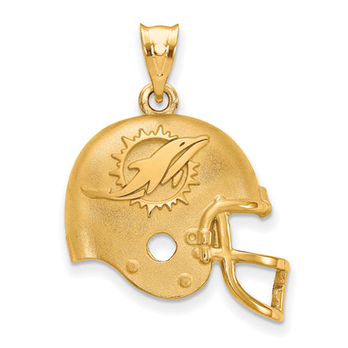 SS Gold-plated  Miami Dolphins Football Helmet Pendant