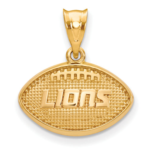SS Gold-plated  Detroit Lions Football Pendant