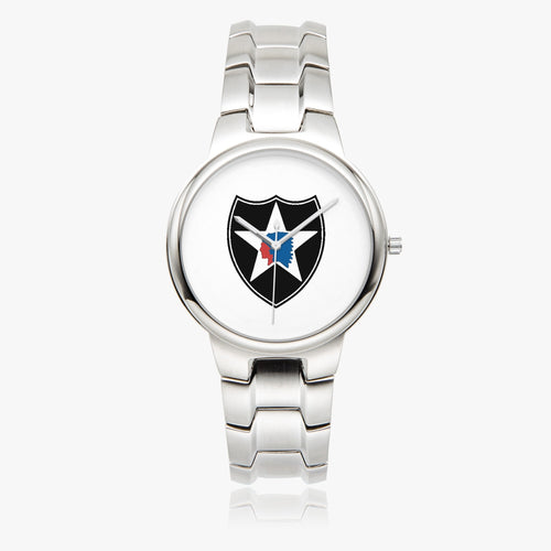 2nd Infantry Division-Silver Stainless Steel Silver Quartz Watch