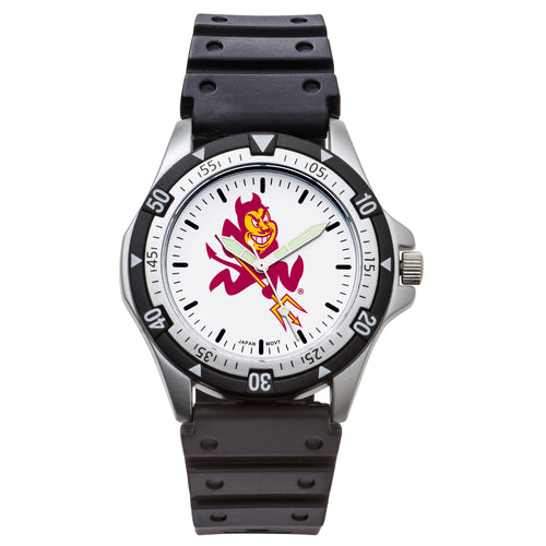 Arizona State Univ Option Sport Watch With PU Rubber Strap