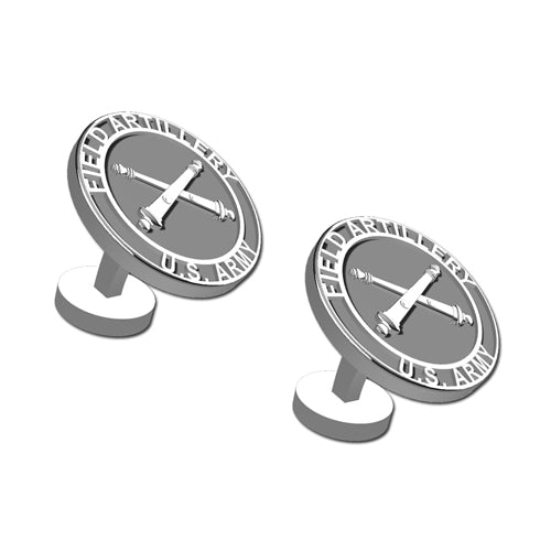 Army Artillery Sterling Silver Cufflinks