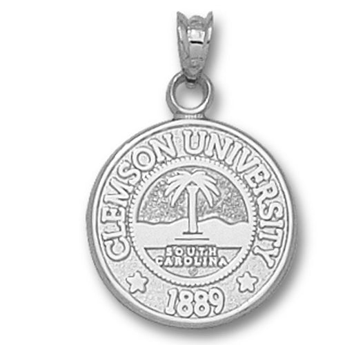 Clemson University Seal Silver Pendant