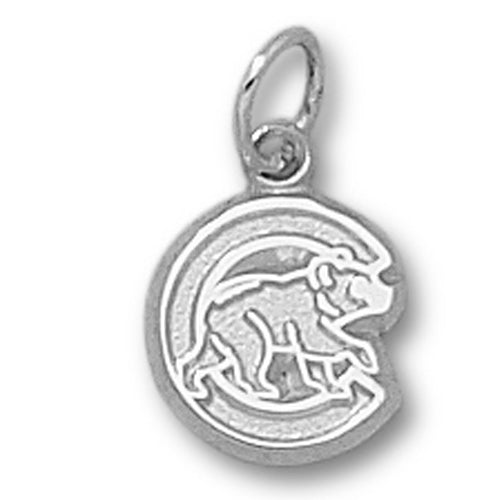 Chicago Cubs "C" w/Bear Silver Pendant