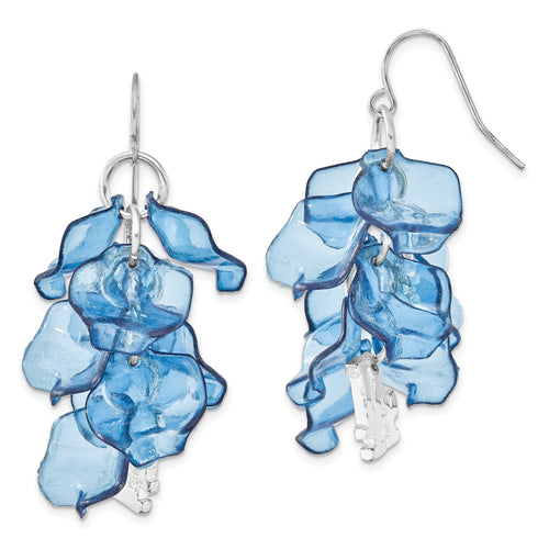 MLB Los Angeles Dodgers Silver-tone Celebration Dangle Earrings