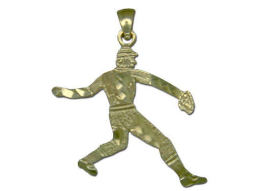 Baseball Pitcher 14 kt Gold XS Pendant