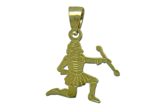 Baton Twirler 14 kt Gold Pendant