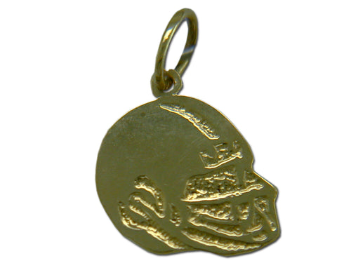 Football Helmet Left Side 14 kt Gold Pendant