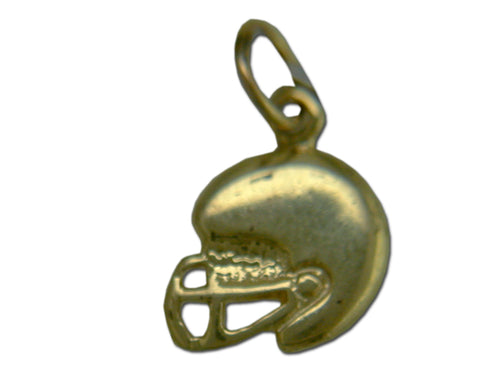 Football Helmet Right Side 14 kt Gold Pendant