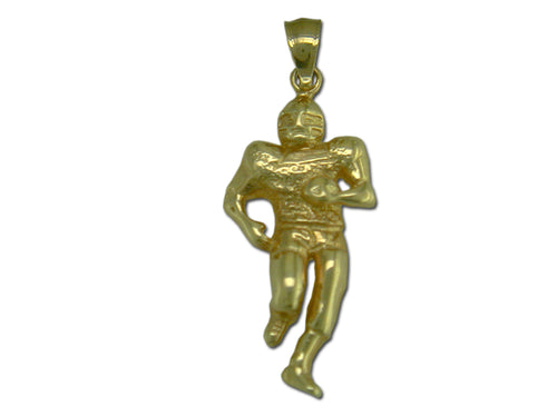 Football Runningback 14 kt Gold Pendant