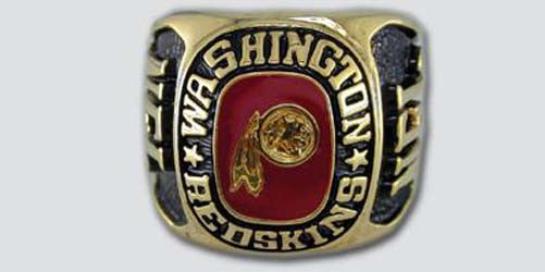 Washington Redskins Contemporary Style Goldplated NFL Ring — Sports Jewelry  Super Store