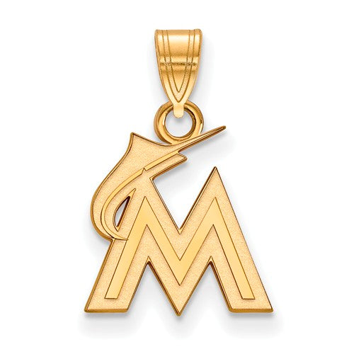 SS w/GP MLB  Miami Marlins Small Pendant