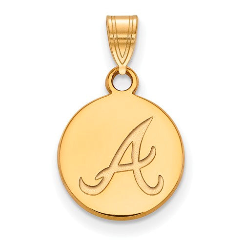 SS w/GP MLB  Atlanta Braves Small Disc Pendant