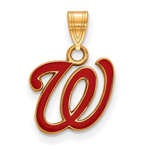 SS w/GP MLB  Washington Nationals Small Enamel Pendant