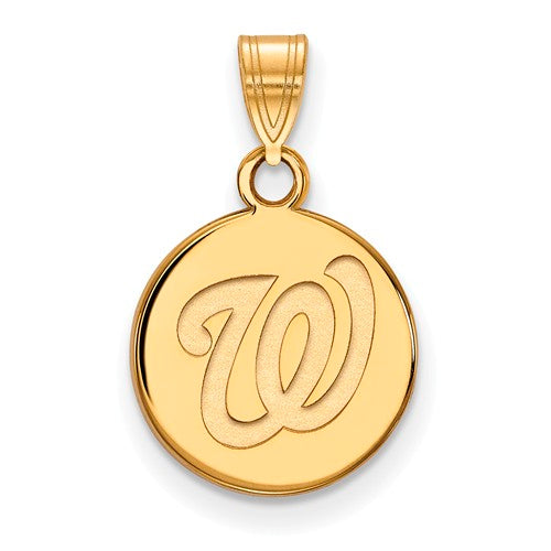 SS w/GP MLB  Washington Nationals Small Disc Pendant