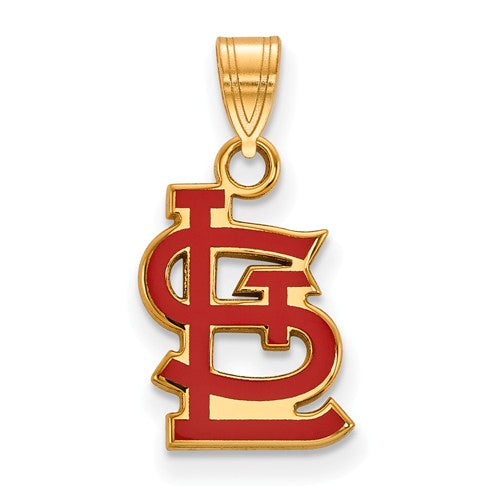 SS w/GP MLB  St. Louis Cardinals Small Enamel Pendant