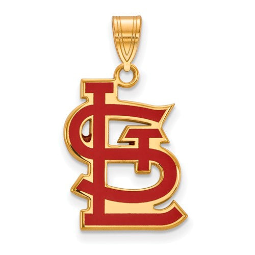 SS w/GP MLB  St. Louis Cardinals Large Enamel Pendant