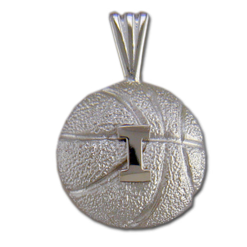 Indiana University I Basketball Silver Pendant