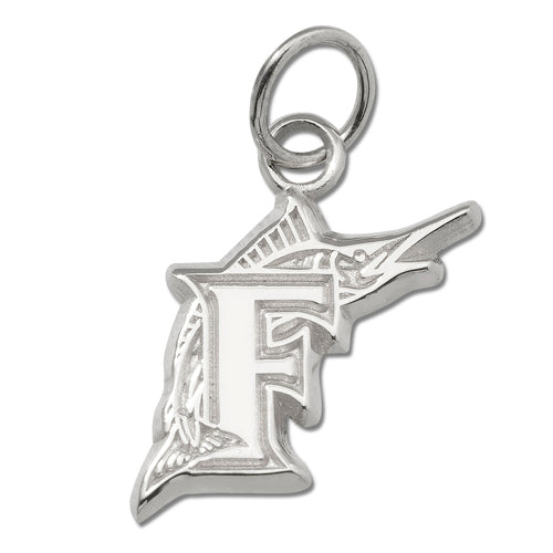 Miami Marlins "F" Silver Pendant