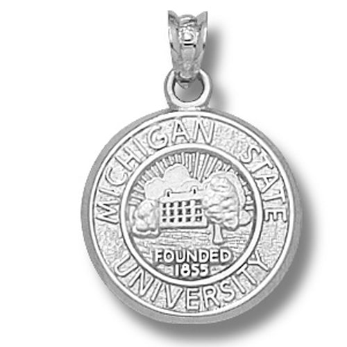 Michigan State University Seal Silver Pendant