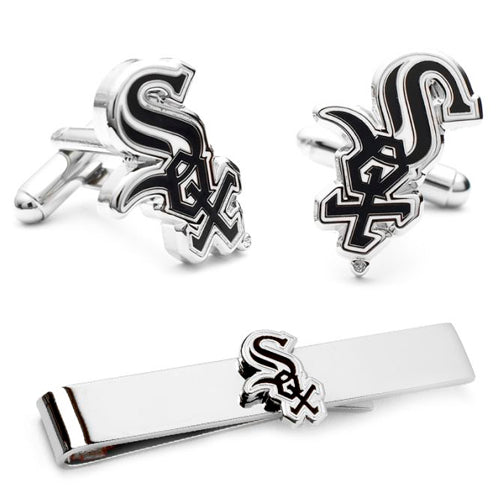Chicago White Sox Cufflinks and Tie Bar Gift Set