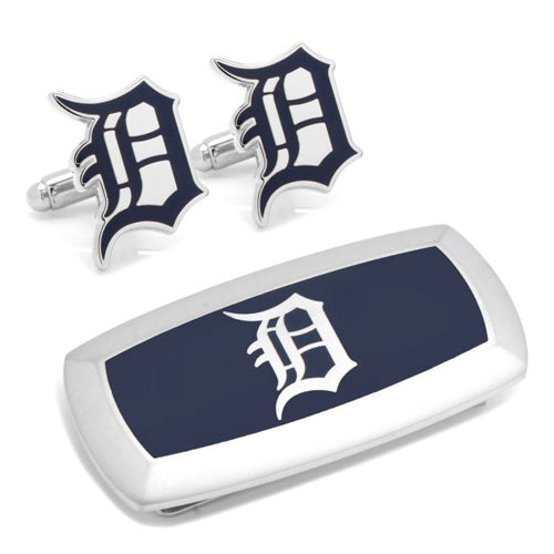 Detroit Tigers Cufflinks and Cushion Money Clip Gift Set