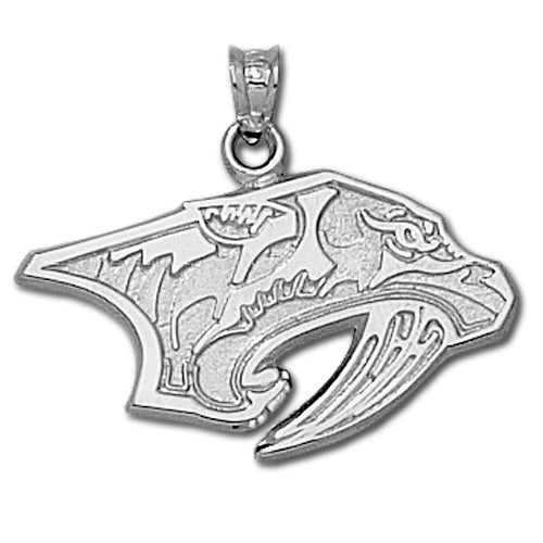 Nashville Predators Cat Logo Silver Pendant