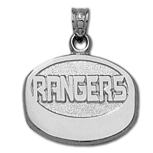 NY Rangers Puck Silver Pendant