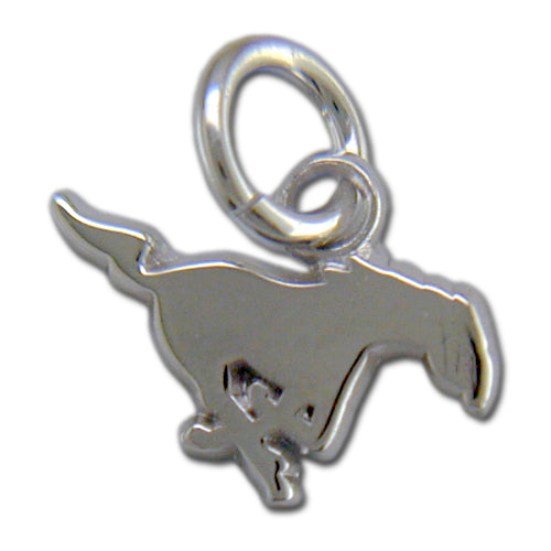 Southern Methodist Univ MUSTANG Silver Small Pendant