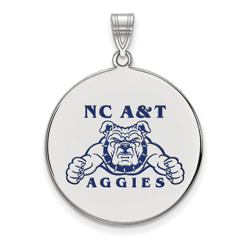 SS North Carolina A&T XL Enamel Disc Pendant