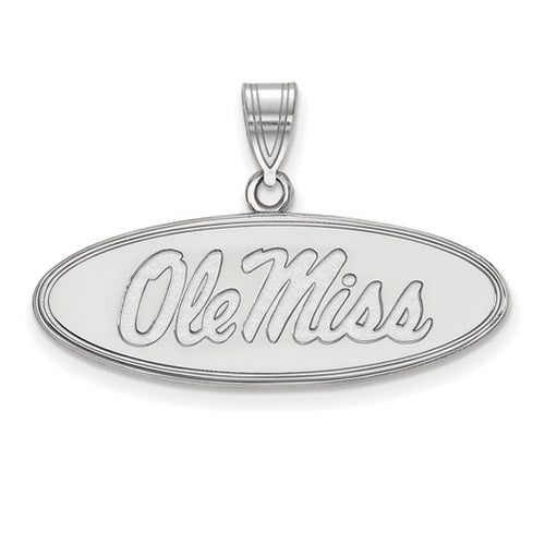 SS U of Miss Medium Oval Ole Miss Pendant