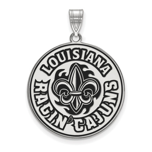 SS University of Louisiana at Lafayette XL Enamel Pendant