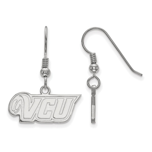 SS Virginia Commonwealth U XS VCU Logo Dangle Wire Earrings