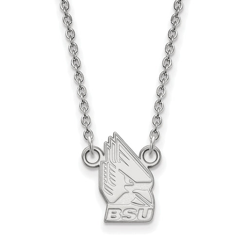 SS Ball State University Small Pendant w/Necklace