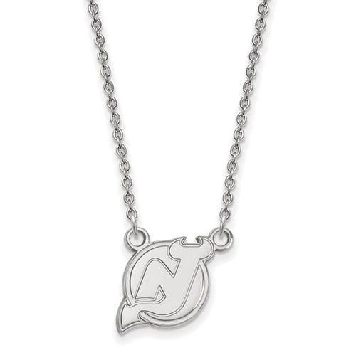 SS NHL New Jersey Devils Small Pendant w/Necklace