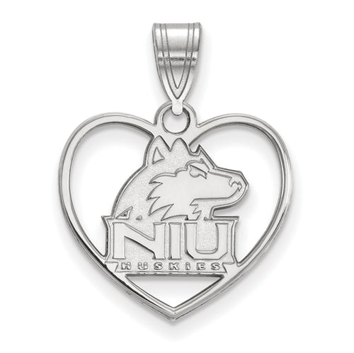 SS Northern Illinois U Pendant in Heart