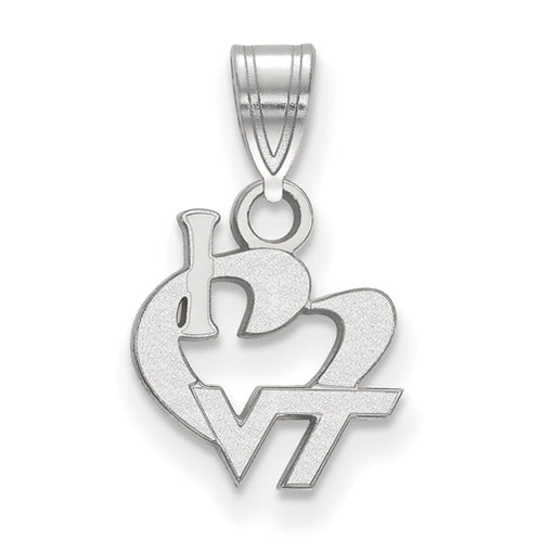 SS Virginia Tech Small I Love VT Logo Pendant