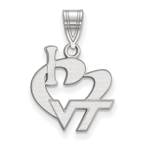 SS Virginia Tech Large I Love VT Logo Pendant