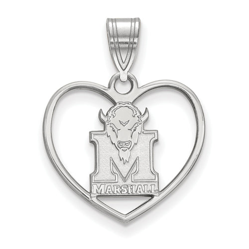 SS Marshall University Thundering Herd Pendant in Heart