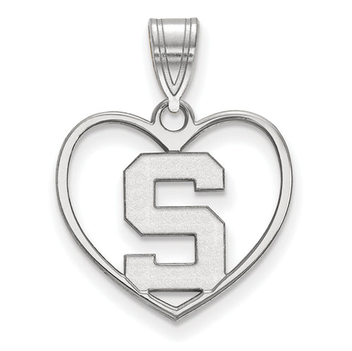 SS Michigan State University Pendant in Heart