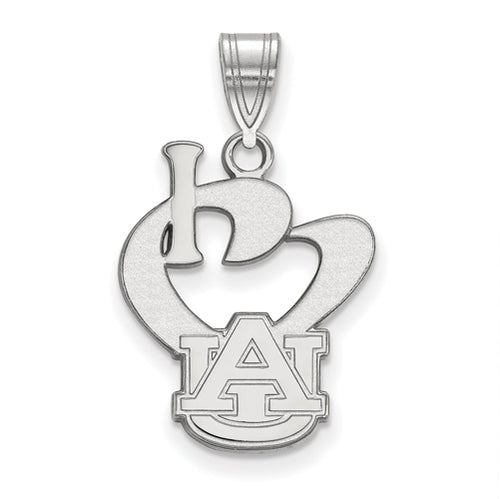 SS Auburn University Large I Love Logo Pendant